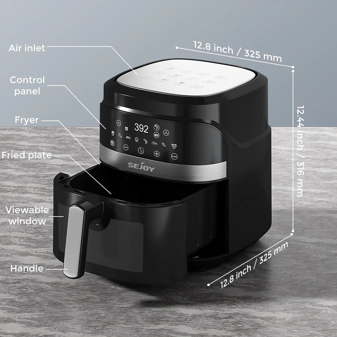 SEJOY 8-in-1 Air Fryer Oven Dehydrate Bake Keep Warm