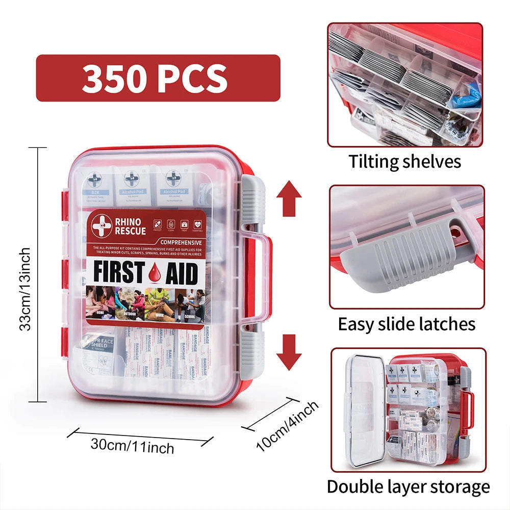 Rhino Rescue OSHA All-Purpose First Aid Kit for Home Office