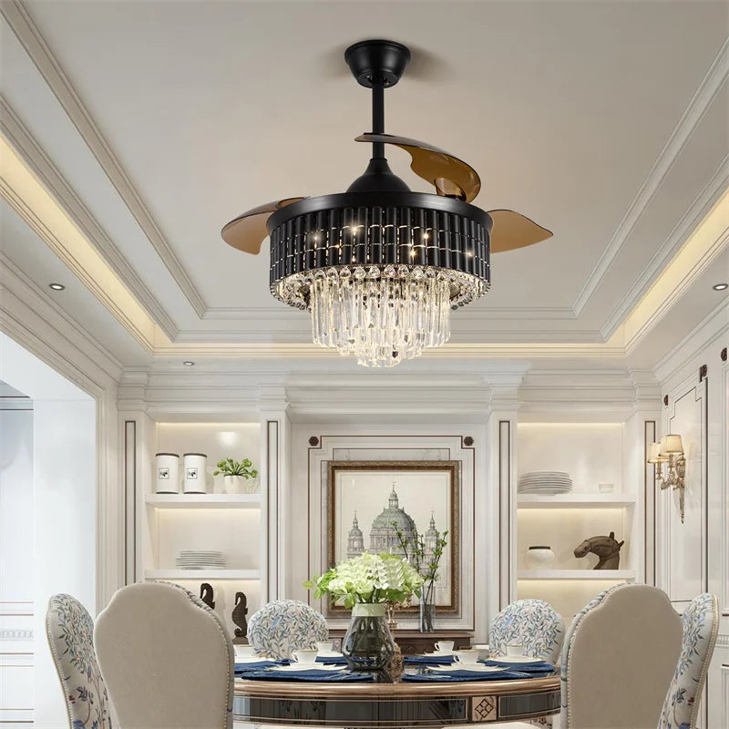 GreeLustr Modern Intelligent Ceiling Fan Light With App Remote