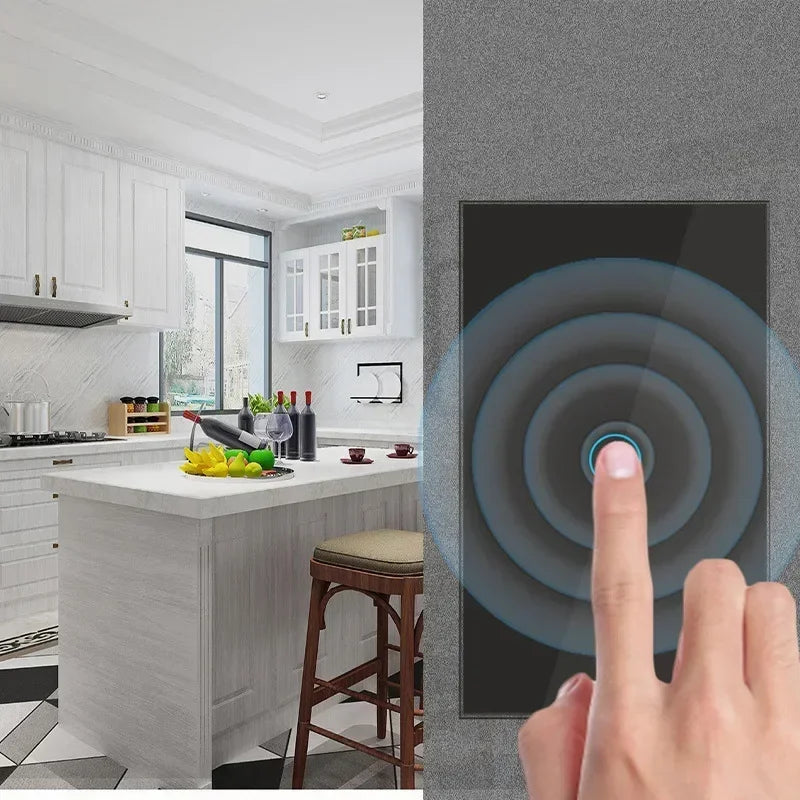 Melery Zigbee Smart Light Switch With Glass Panel For Wall