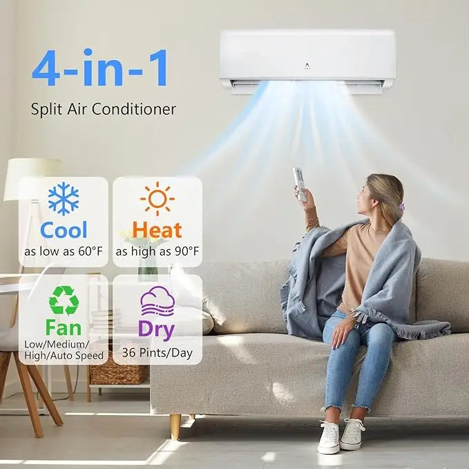 HiMISSCooling Mini Split Inverter Ductless AC With WiFi Control