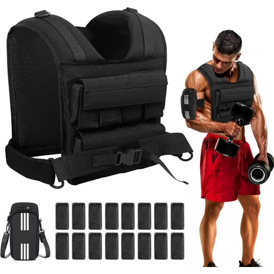 LISM Adjustable Weighted Vest For Walking And Training