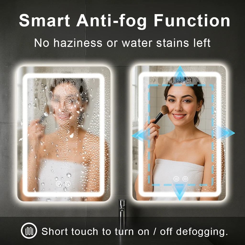 MYGIIVOVO Backlit LED Bathroom Mirror With Fogless Demister