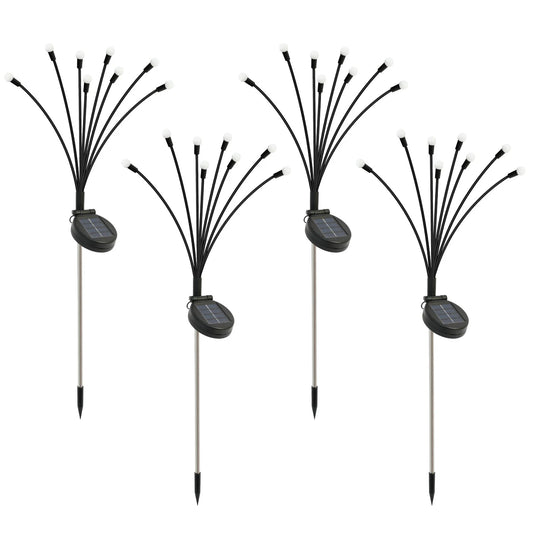 8-Head Solar Firefly Lights LED Outdoor Garden Pathway Decor