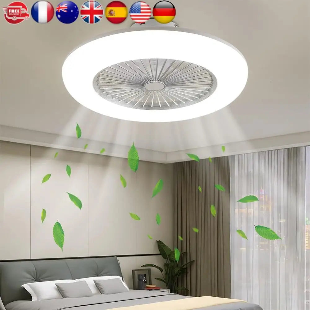 VAKIND Dimmable Ceiling Fan With Light Remote For Living Room