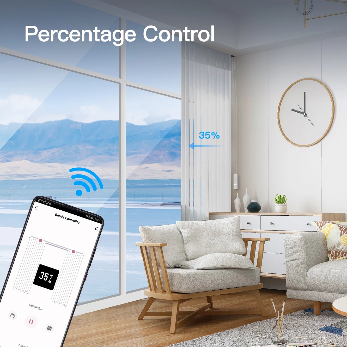 MOES Tuya WiFi Smart Motor for Chain Roller Blinds Kit