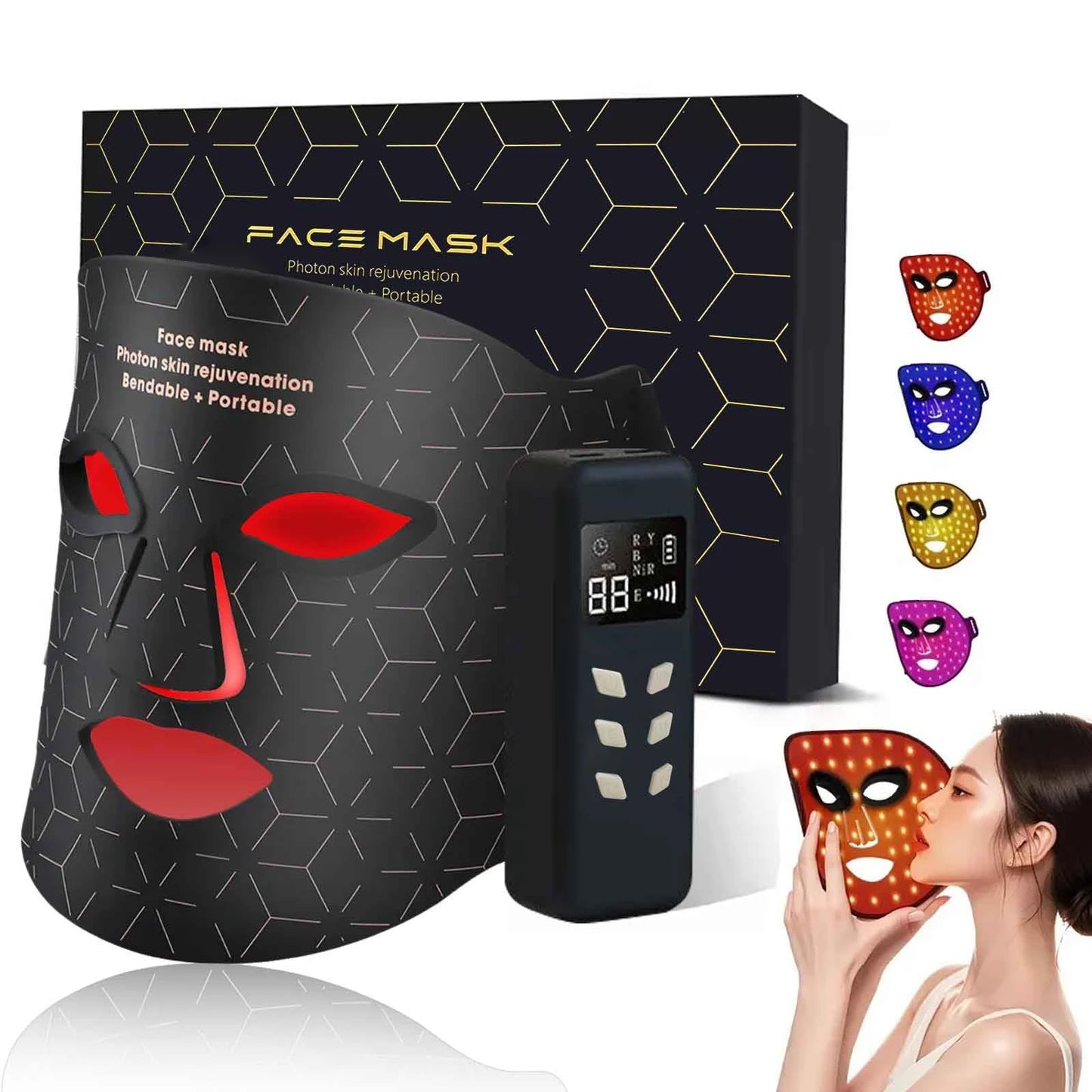 UBilli Portable LED Face Mask Light Therapy For Skin Rejuvenation