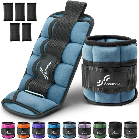 LISM Adjustable Ankle Weights 7 Lbs Pair For Strength Training