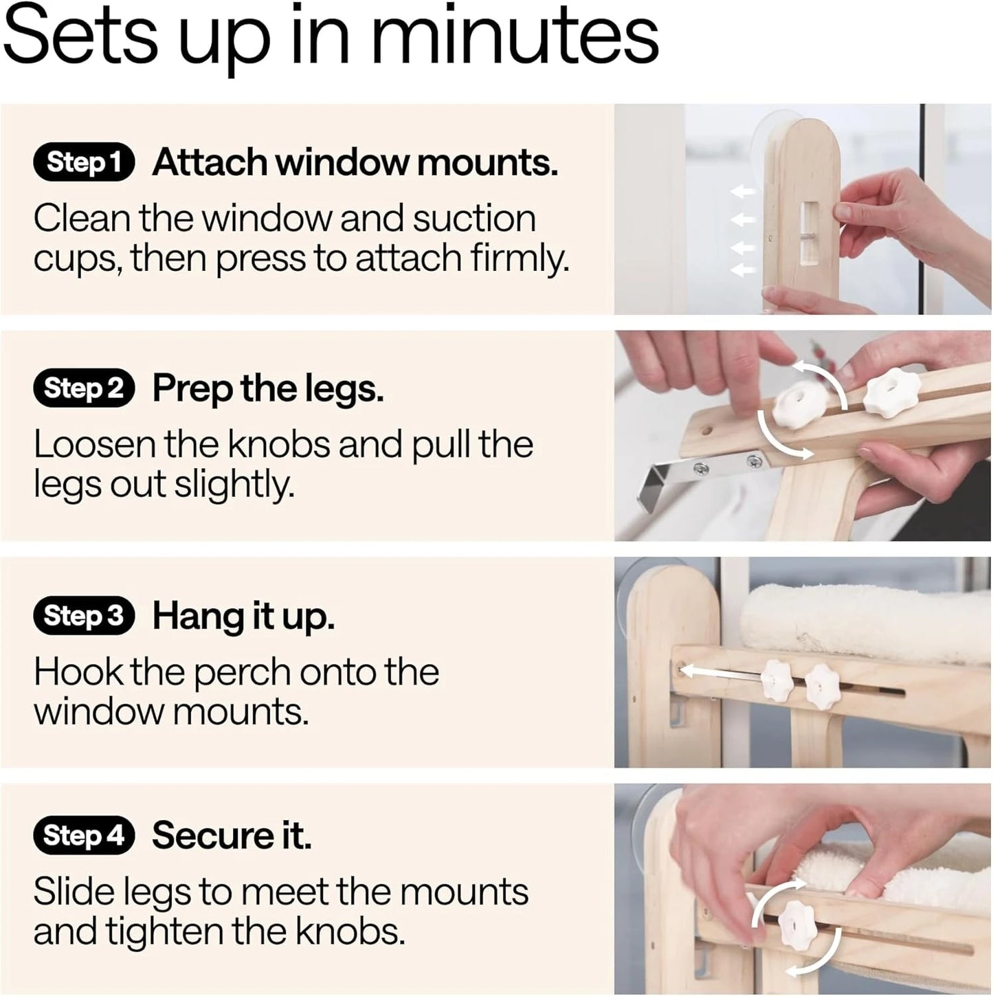 NONECN Cat Window Perch Heavy Duty Foldable Hammock Bed