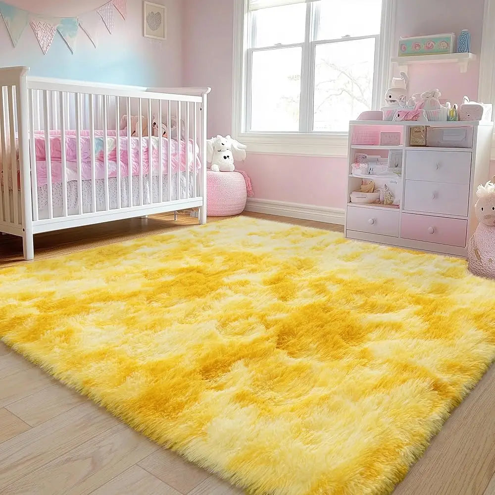 DIXSG Soft Fluffy Living Room Rug Non Slip Shag Carpet