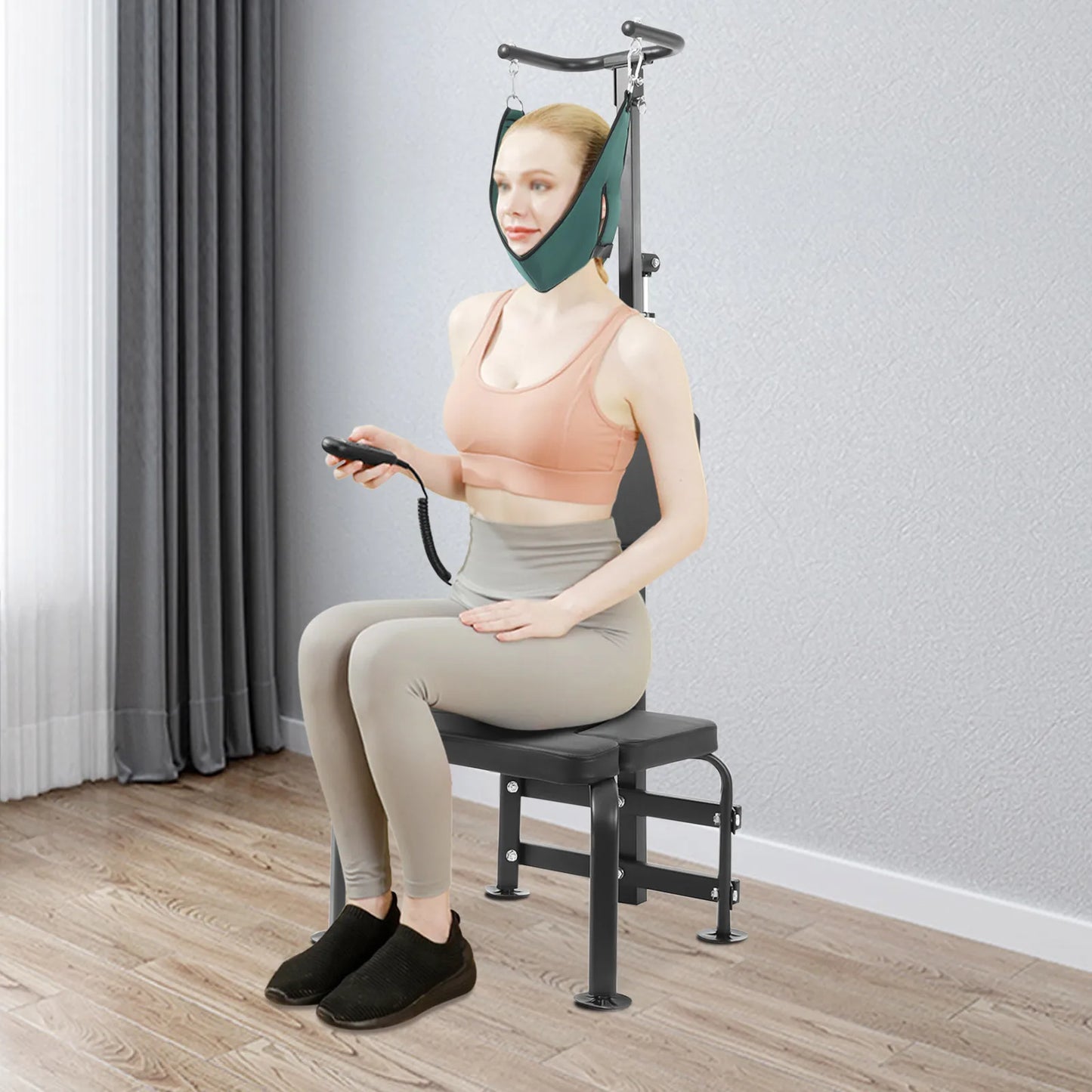 Bymaocar Electric Cervical Traction Device With Remote Control