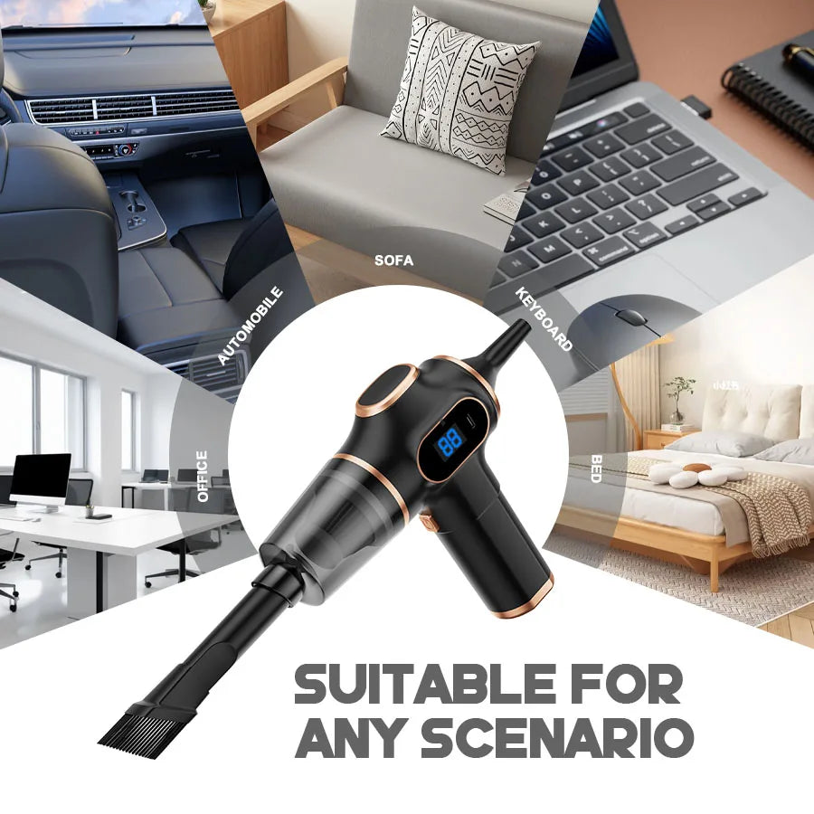 ABS Wireless Car Vacuum Cleaner Cordless Mini Cleaning Machine HEPA