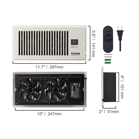 Booster Duct Fan 100CFM With LCD Controller For Ventilation