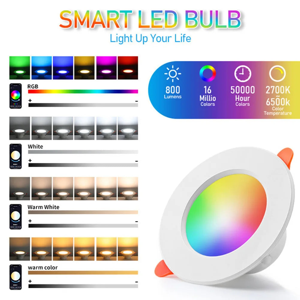 Alloet 10W Smart LED Downlight Bluetooth RGB with App Control
