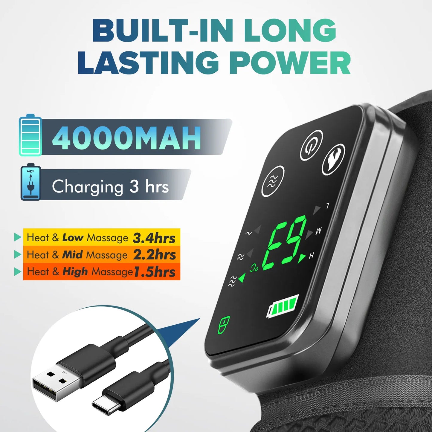 Intelligent Electric Heating Massage Device For Knees And Joints