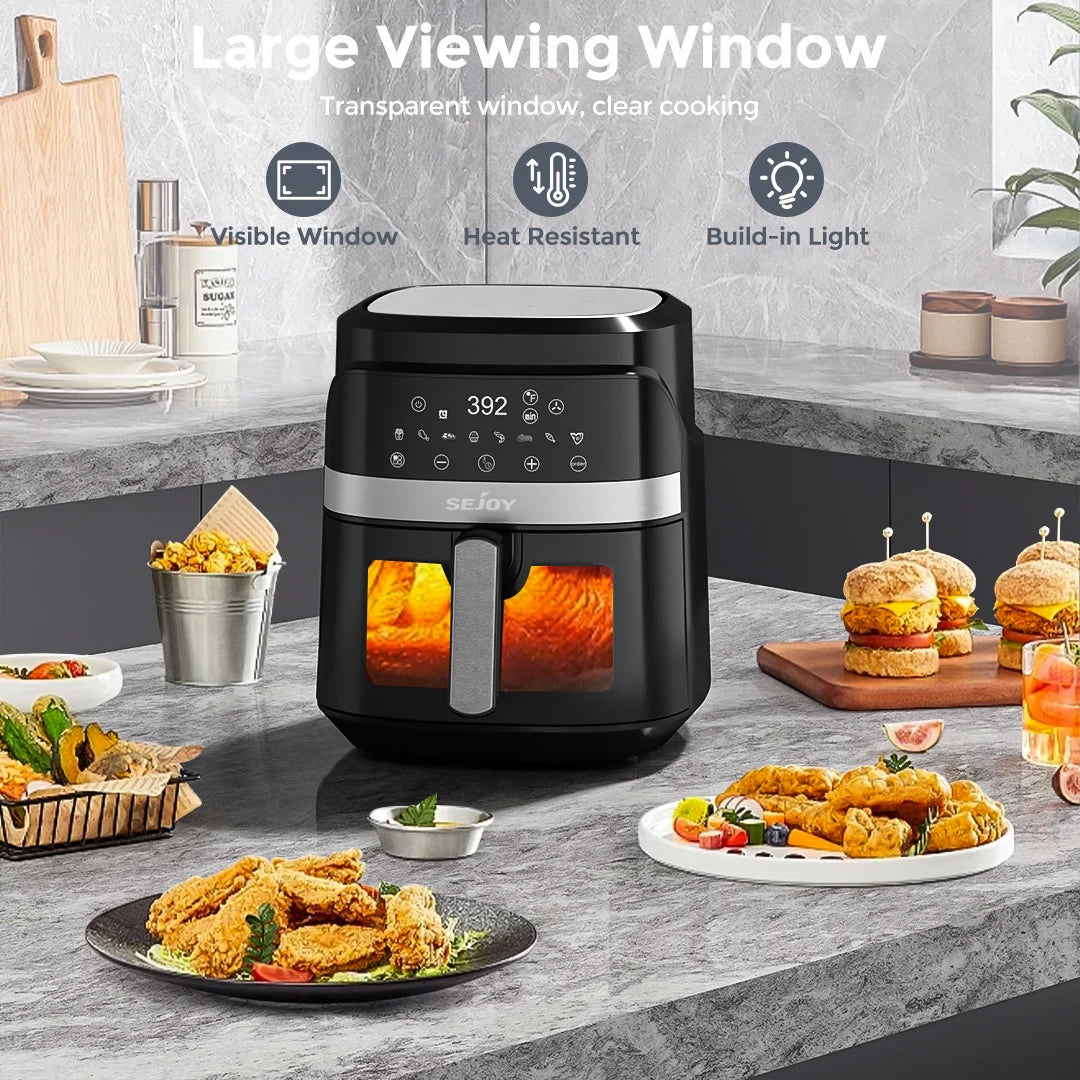 SEJOY 8-in-1 Air Fryer Oven Dehydrate Bake Keep Warm