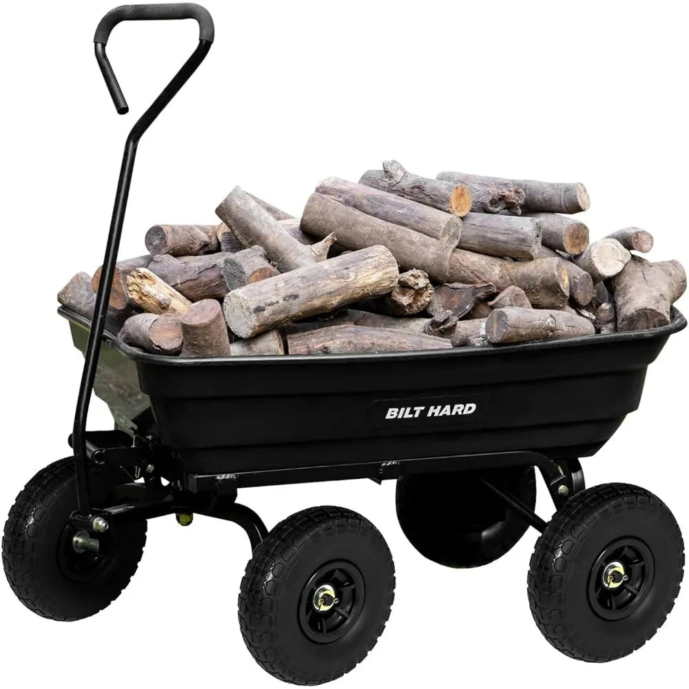 BILT HARD Yard Dump Cart With Rotating Handle