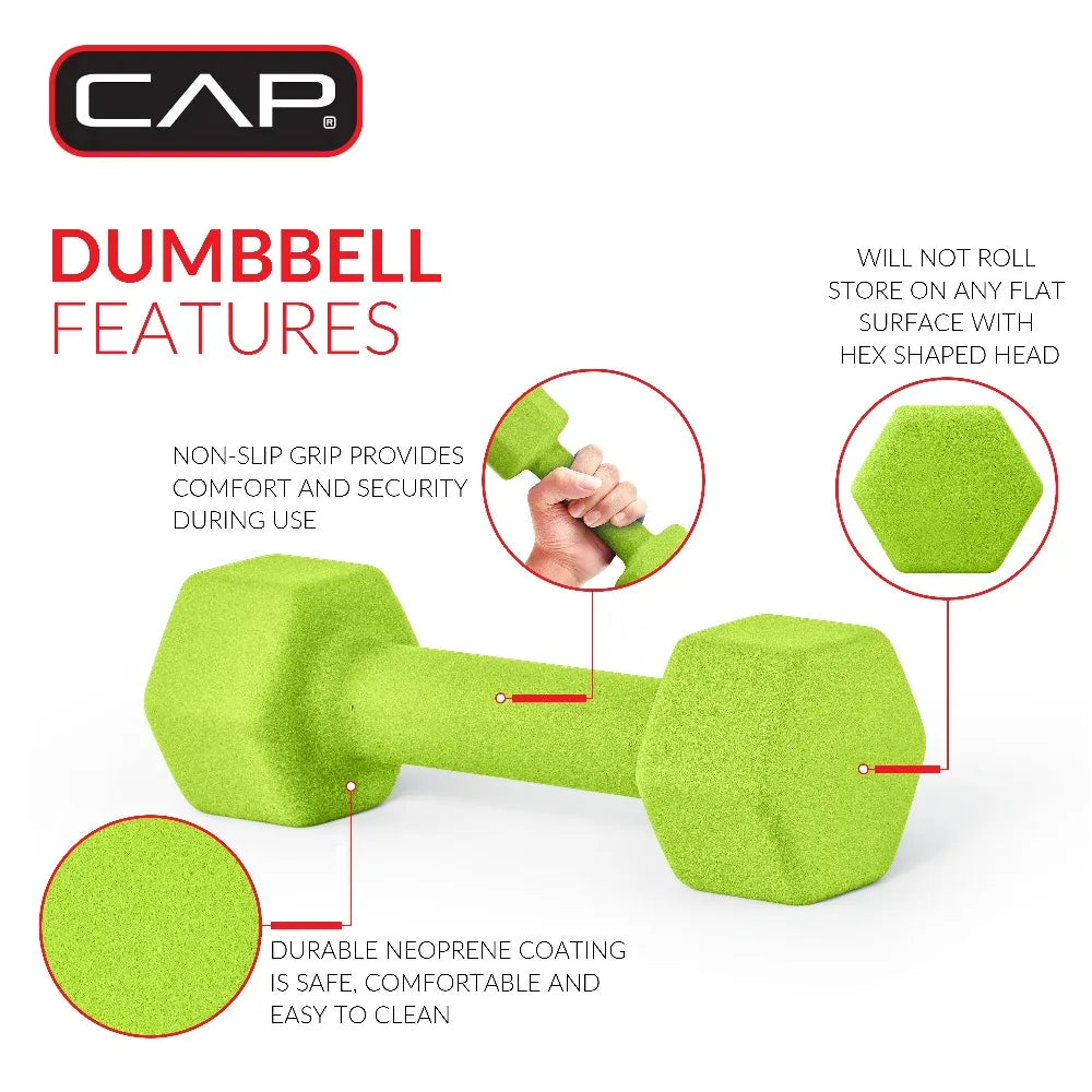 CAP Barbell Neoprene Dumbbell Pair For Home Gym Strength Training