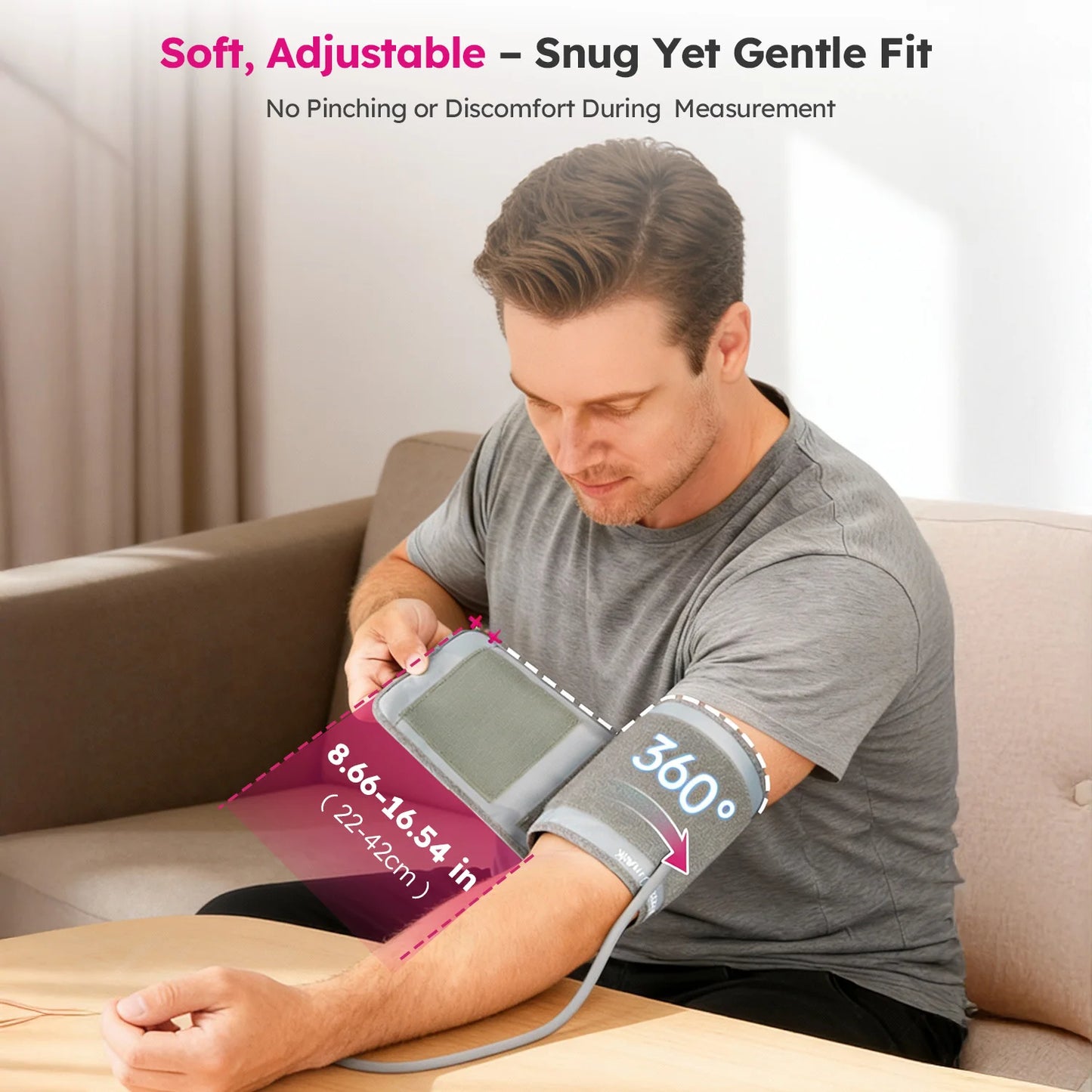 AILIFEE Upper Arm Blood Pressure Monitor For Home Use With LED Backlit Display