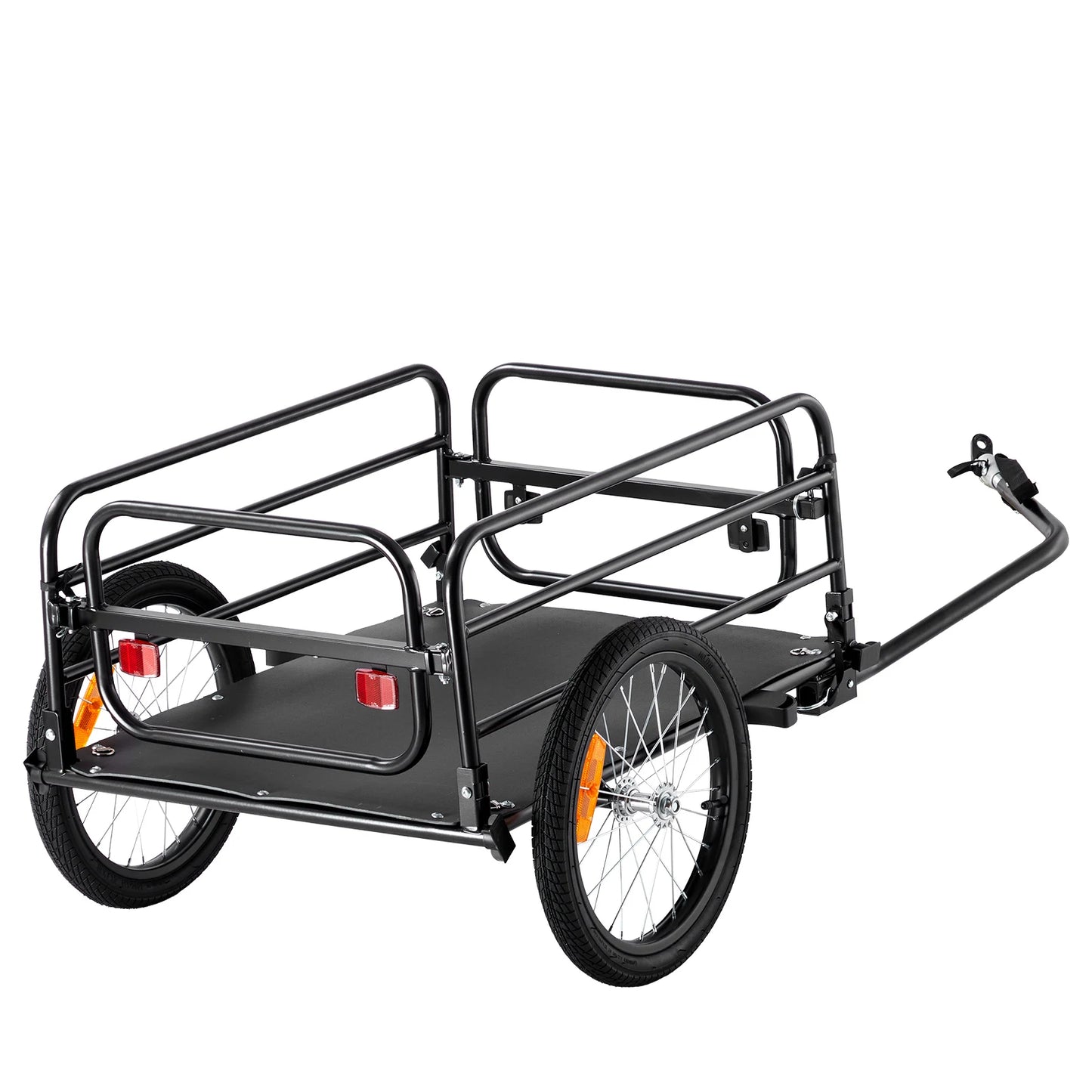 SucceBuy Bike Cargo Trailer Foldable Storage Wagon With Reflectors