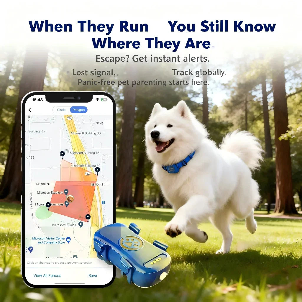 WANWAYTECH GPS Pet Tracker QR Code Anti Lost IoT SIM