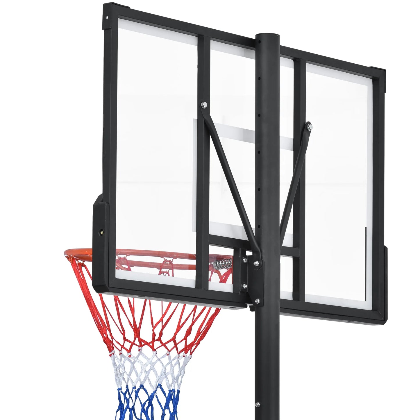 Portable Basketball Hoop System With LED Lights And Height Adjustable