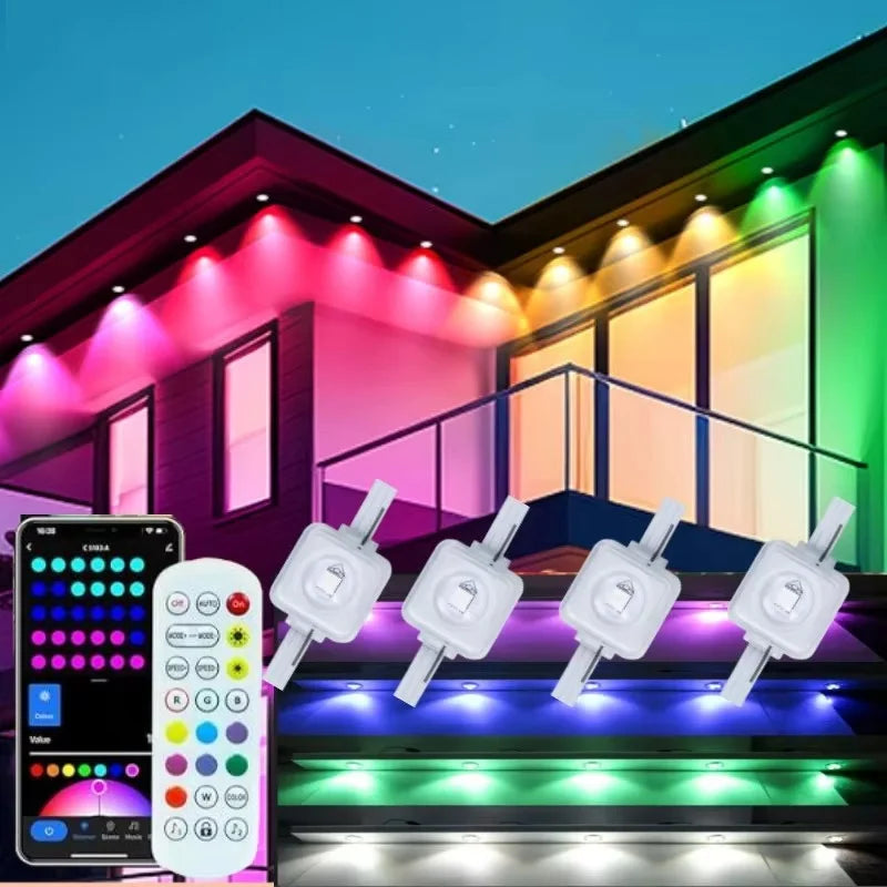 MIMIRGB Smart Outdoor LED String Lights IP67 Waterproof App Control