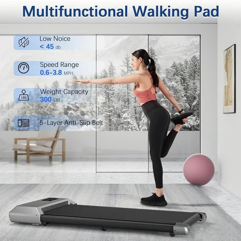 Home Use Treadmill 2.5HP 300lbs Capacity TwoInOne Walking Running