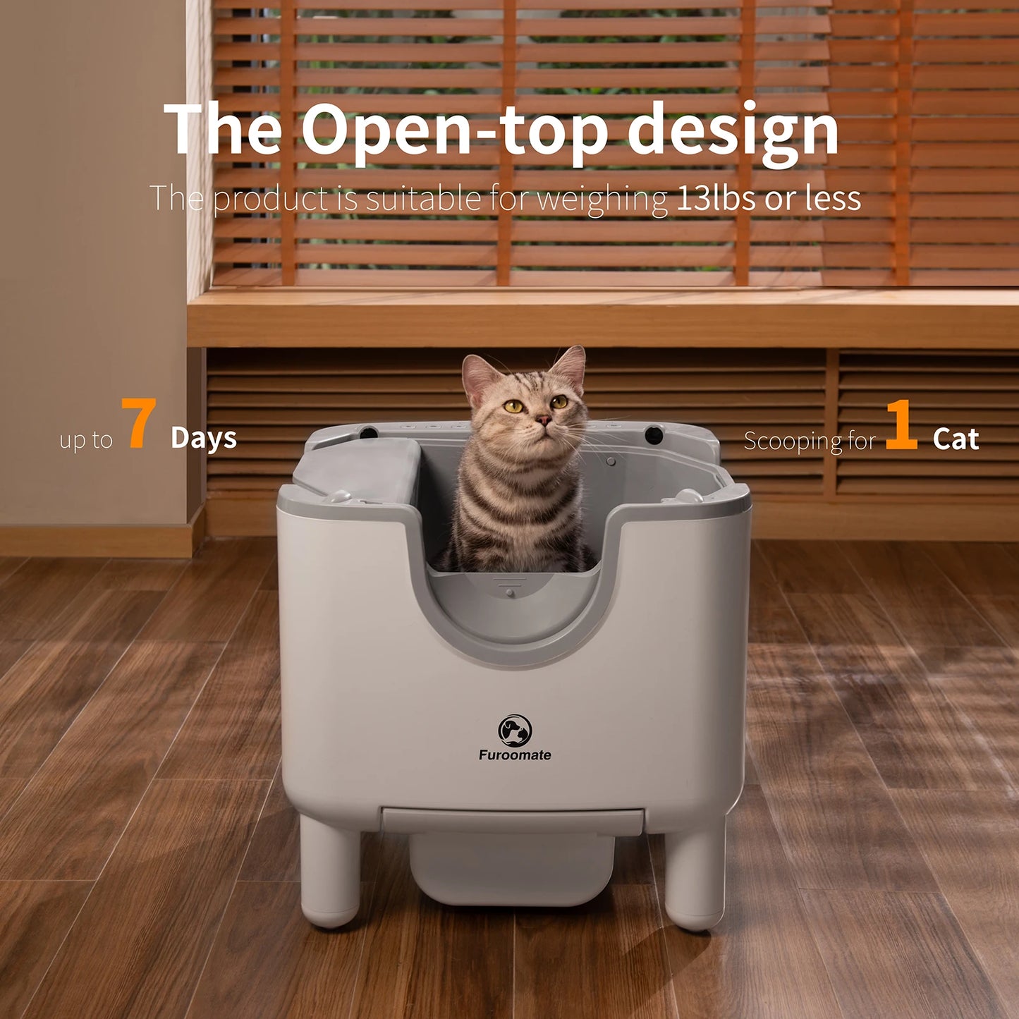 Furoomate F6 Self-Cleaning Litter Box For Odor Control