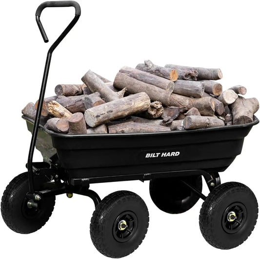 BILT HARD Yard Dump Cart With Rotating Handle