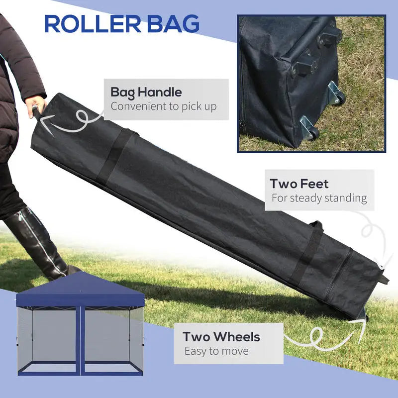 Pop Up Canopy Tent With Carry Bag Height Adjustable Gazebo