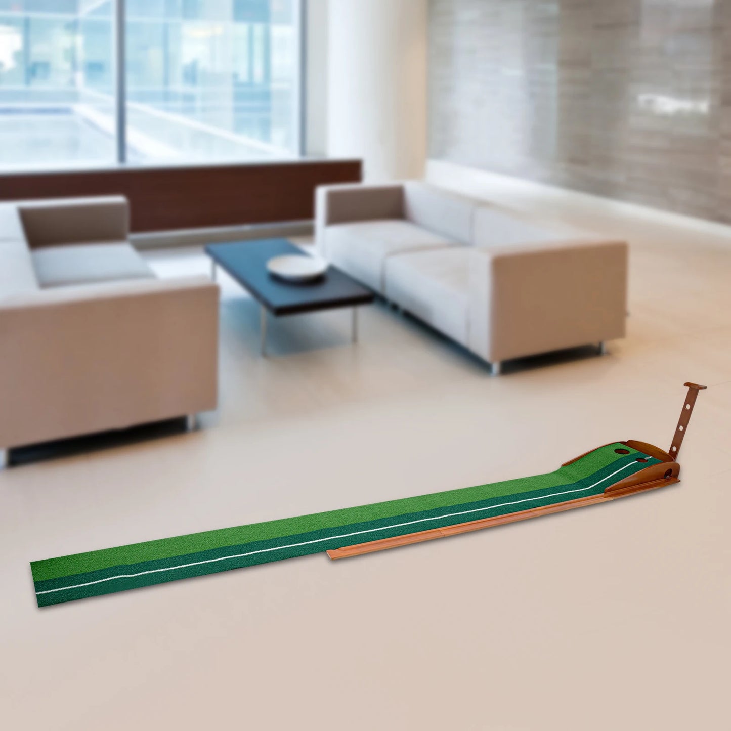 Indoor Golf Putting Green Practice Mat With Auto Ball Return