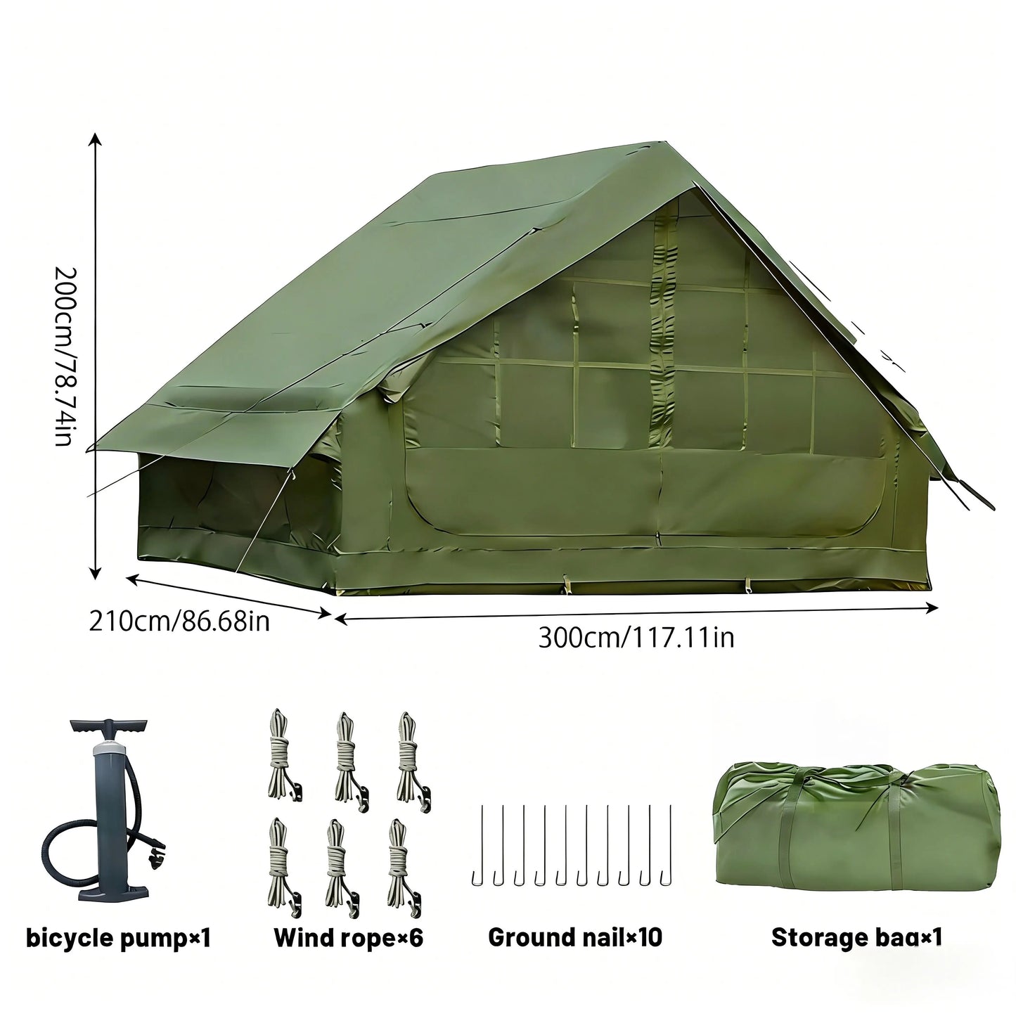 Pakicetus Inflatable Tent With Skylight For Family Outdoor