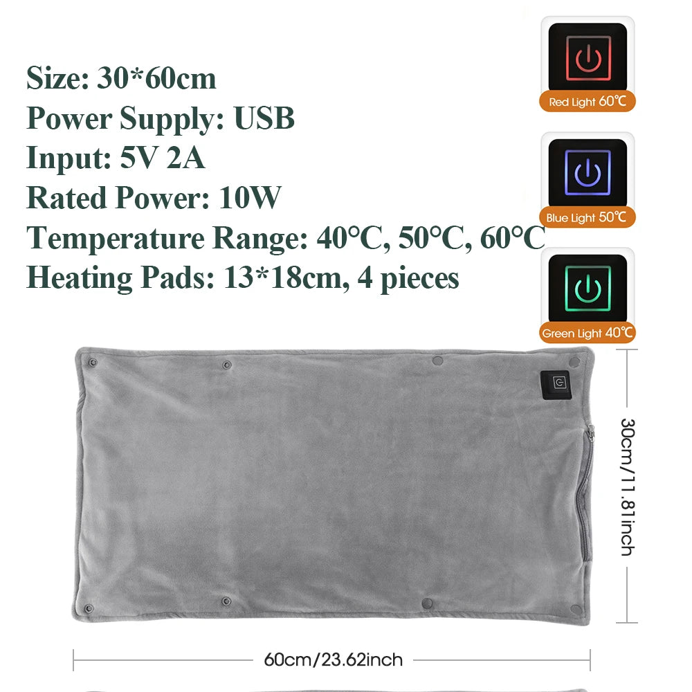 AFDEAL Electric Hand Warmer Heating Pad USB Graphene