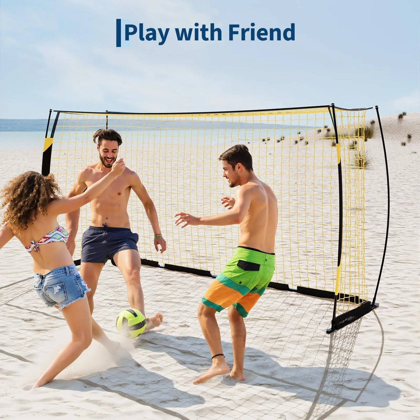 HiMISS Heavy Duty Foldable Soccer Goal With Metal Frame Bag