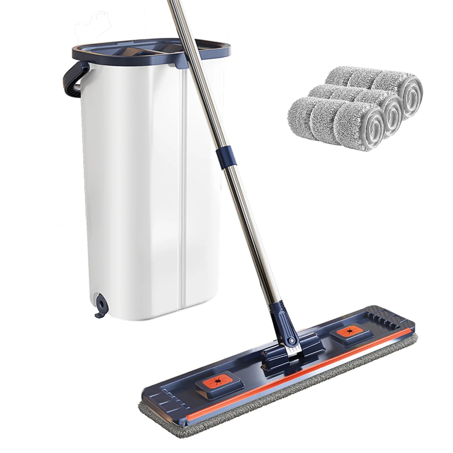 NONECN Microfiber Floor Cleaning Mop With Separate Dirty Water Bucket