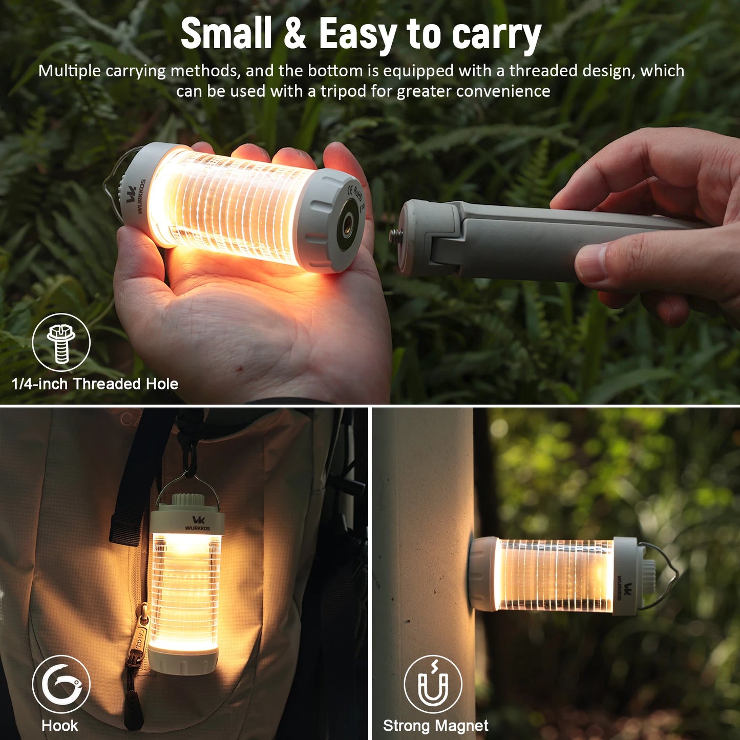 Wurkkos CL01 Camping Lantern 550LM Rechargeable LED Light