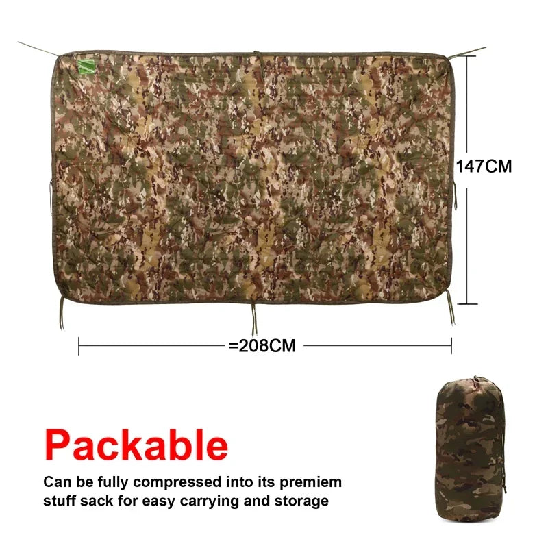 NONE Tactical Army Poncho Liner Woobie for Camping and Hunting
