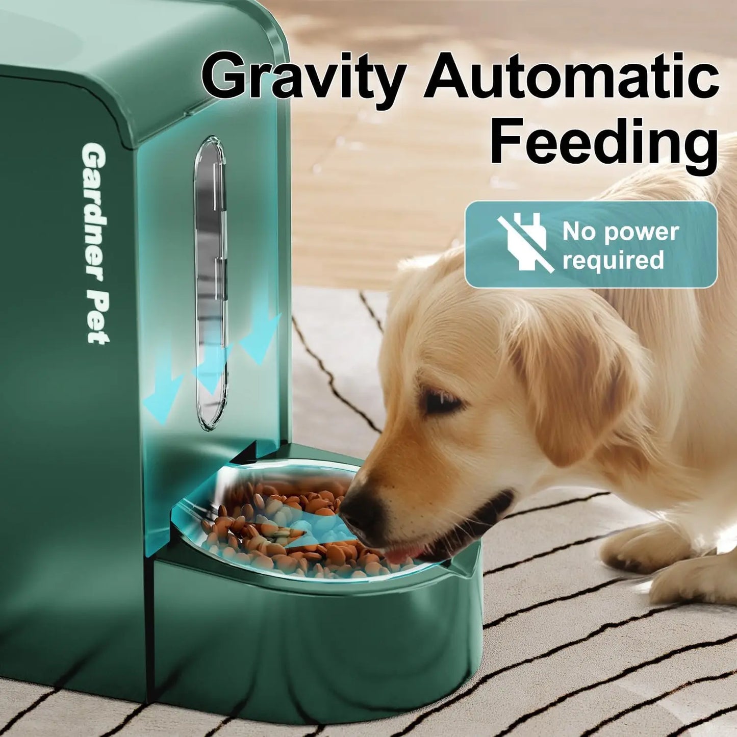 Automatic Gravity Pet Feeder and Water Dispenser Set