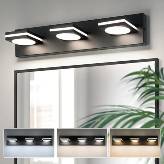 Vanity Light Modern LED Acrylic Fixture, Dimmable CCT, Silver Copper