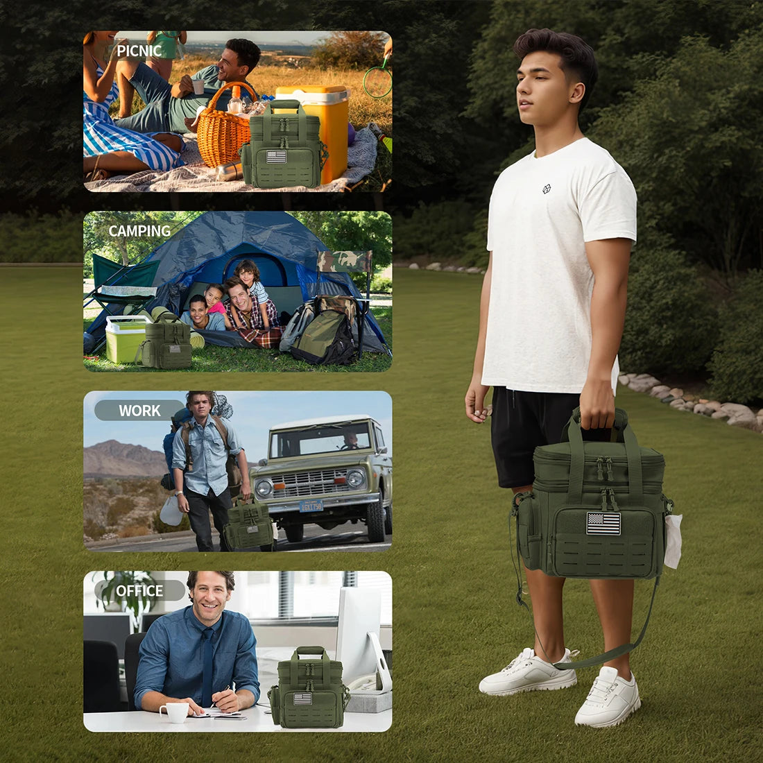 ReFire Gear Tactical Insulated Cooler Bag With MOLLE Webbing