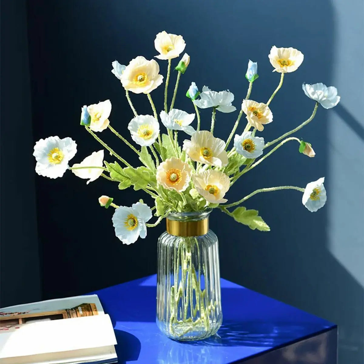 Artificial Poppy Flowers Bouquet Four-Head for Home Decor