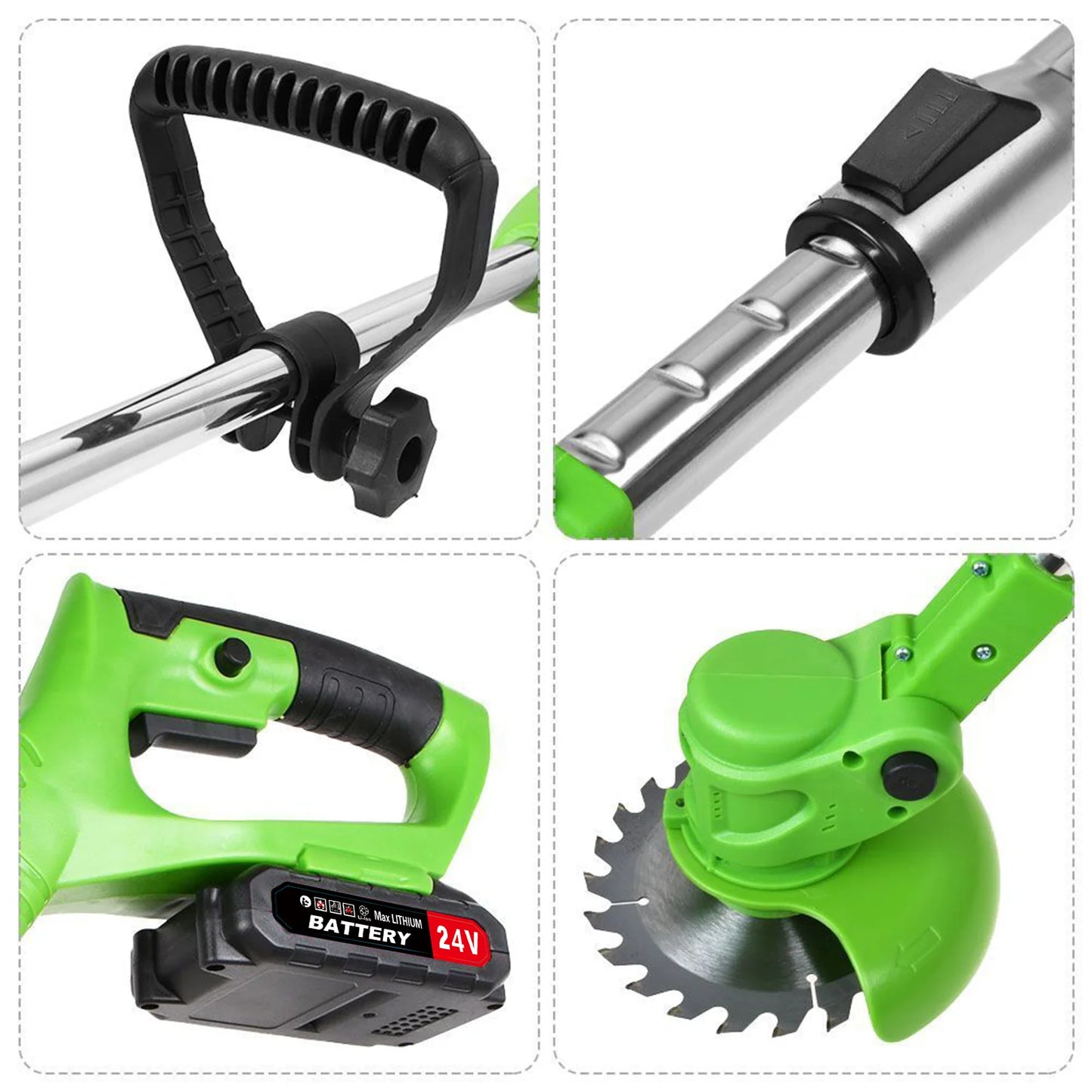 Electric Weed Trimmer 2 In 1 Cordless String Grass Cutter