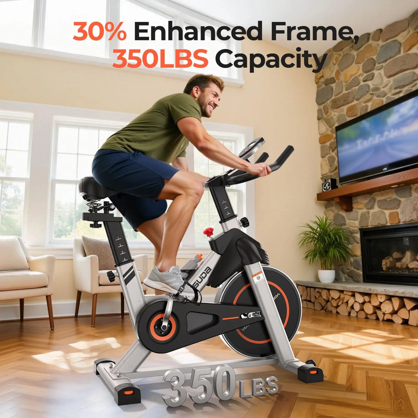 YOSUDA Magnetic Indoor Cycling Bike With App Connectivity And 300 Pound Capacity