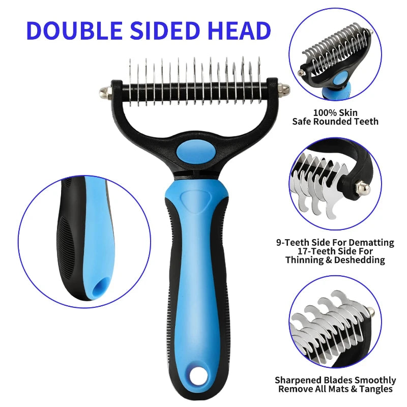 Deshedding Brush Self Cleaning Grooming Tool For Dogs And Cats