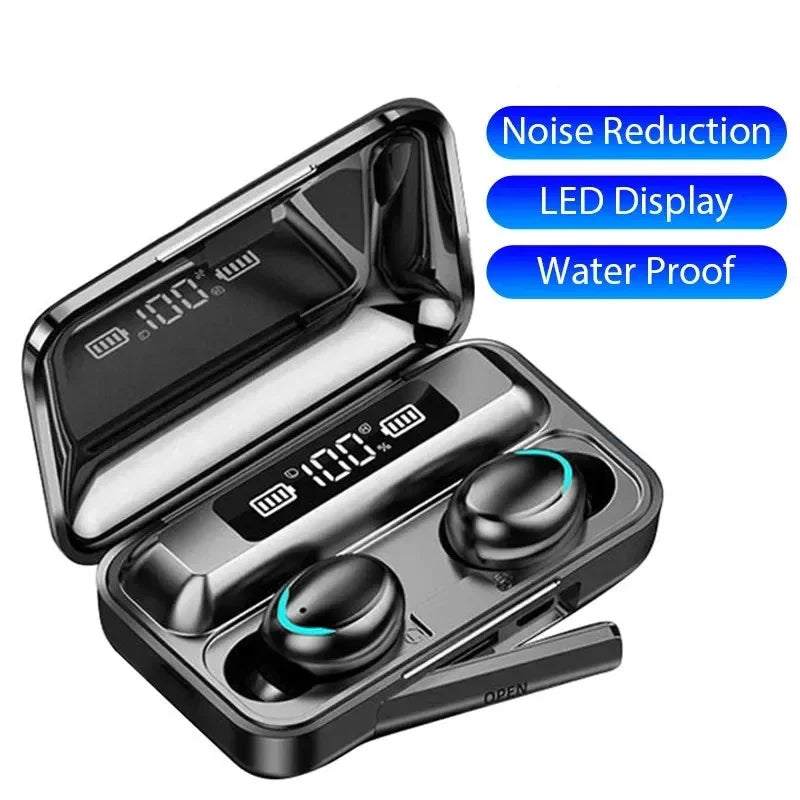 Damore F9 LED Display Earphones Bluetooth 5.0 Noise Cancellation