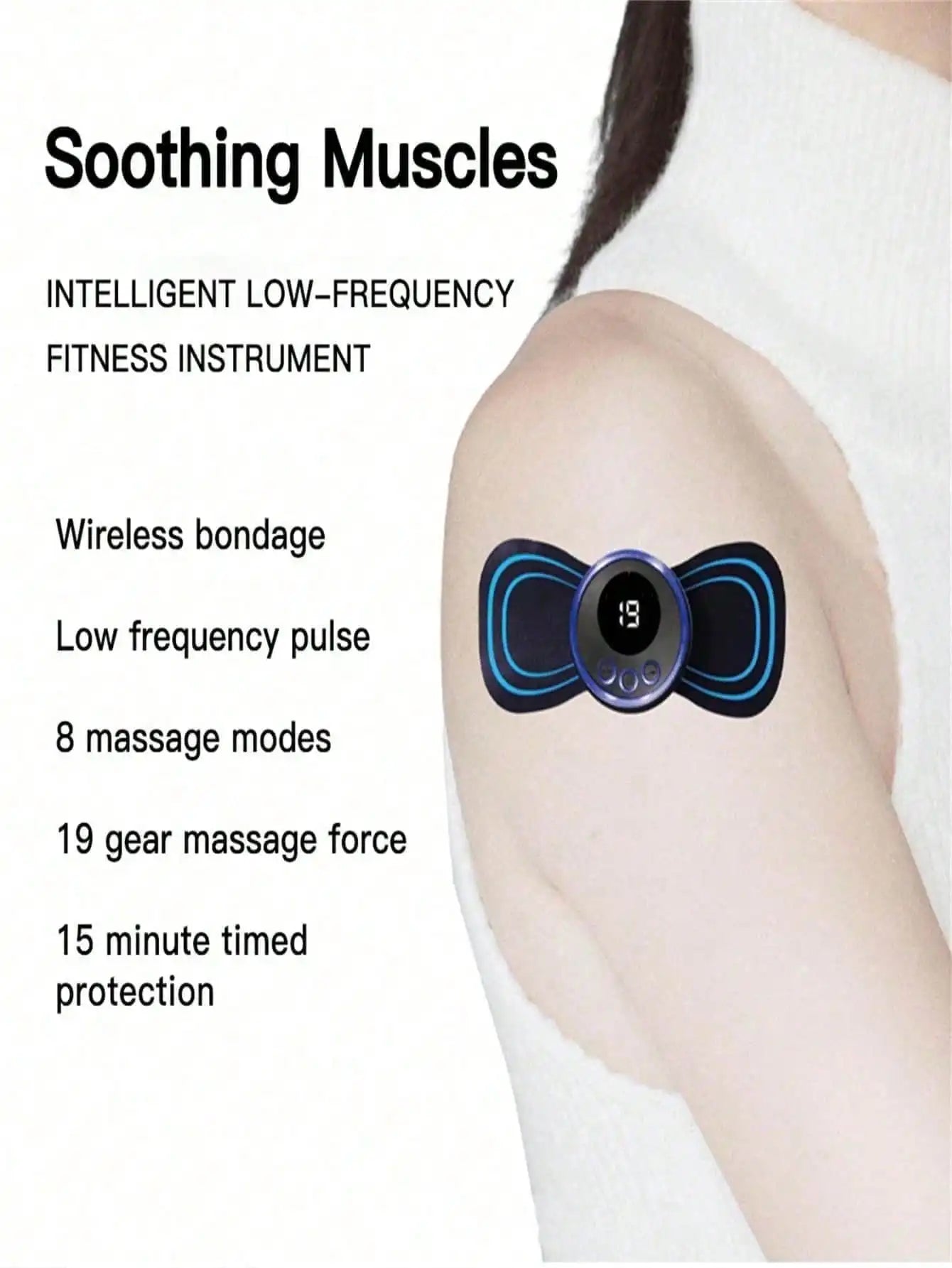 LCD Display Neck Massager Electric Pulse Massager For Cervical Relief
