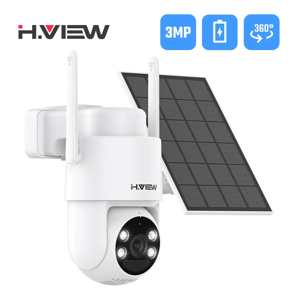 H.VIEW PIR Battery Powered Wireless Outdoor Camera 2K PTZ WiFi