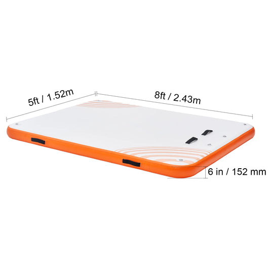 SucceBuy Inflatable Floating Dock With Non Slip Surface And Ladder