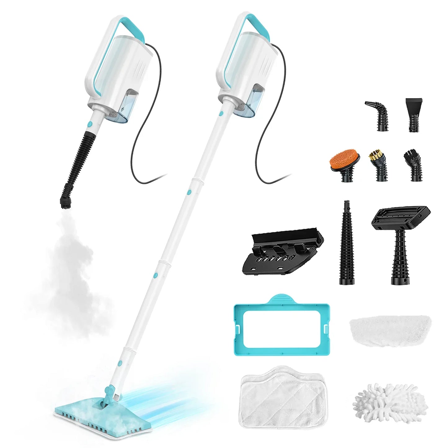 INSE 1200W Steam Mop Powerful Scrubbing Vacuum Floor Cleaner